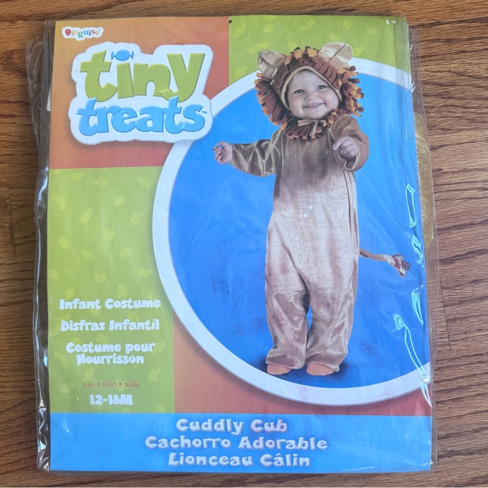 EUC Cuddly Lion Cub Infant Costume, 12-18 months, brown